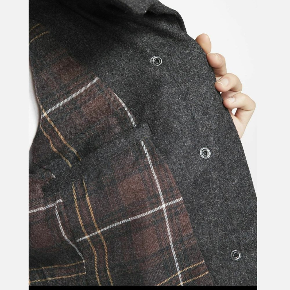Hurley Winchester Women's Wool Peacoat Jacket Heather Black - Picture 7 of 10